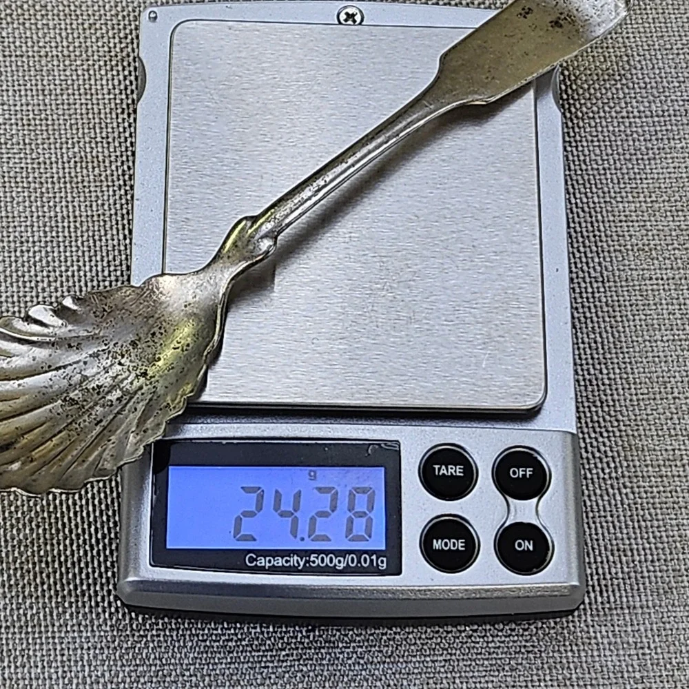 Rogers Brazil Silver Antique Shell Spoons Set 3 Monogrammed R TU B Salt Sugar